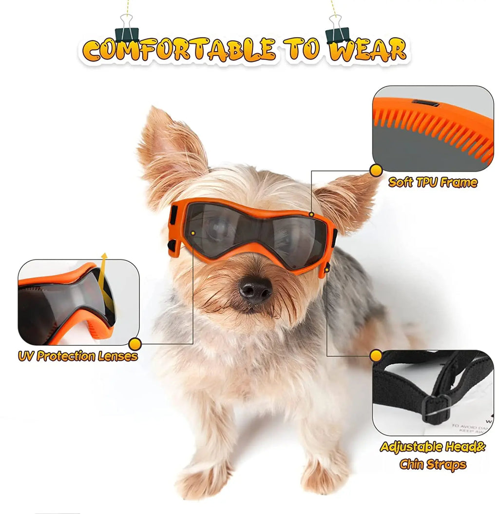 Dog Sunglasses – UV Protection Goggles for Small & Medium Dogs (S/M)