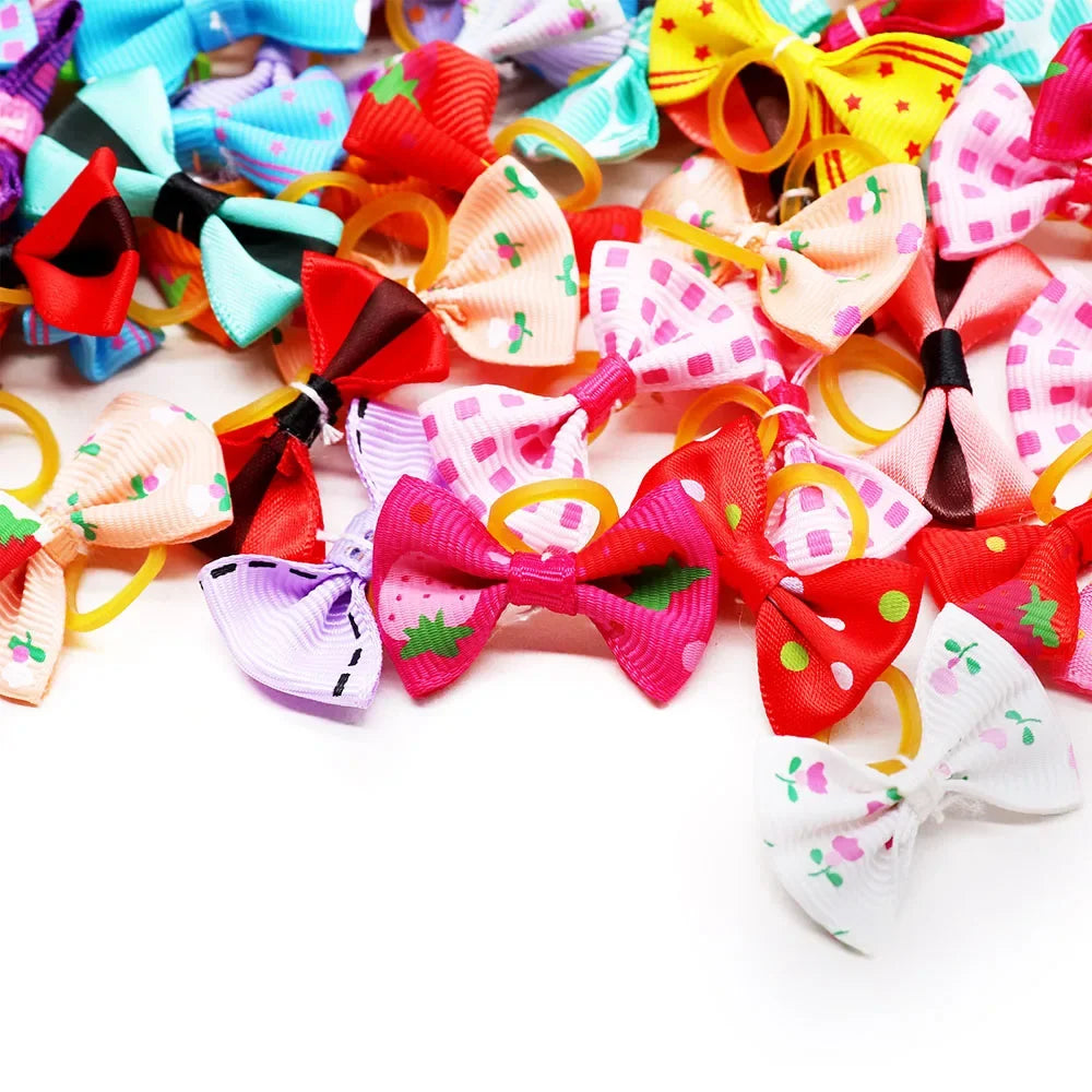 Cute Dog Hair Bows – Handmade Puppy Accessories (Set of 10/20/30)
