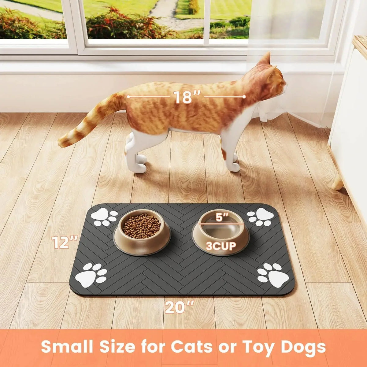 Premium Pet Feeding Mat — Absorbent, Anti-Slip & Waterproof