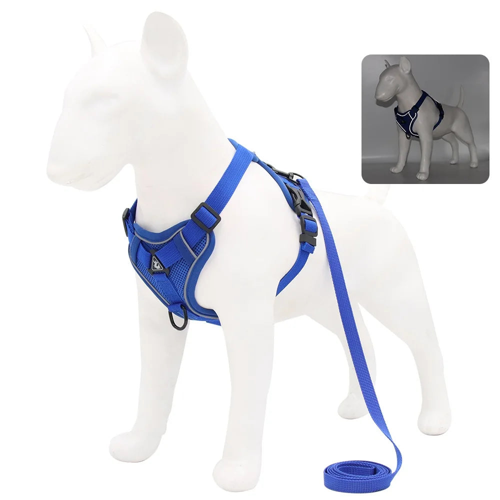 Dog Harness & Leash Set – Vest Style for Small Dogs (S/M/L/XL)