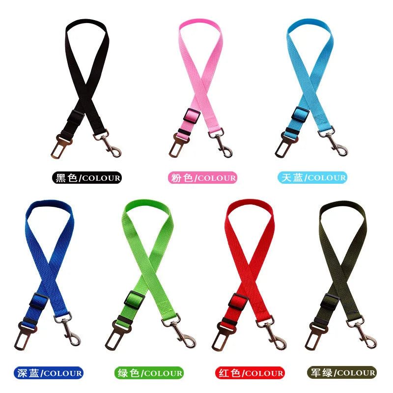 Dog Car Safety Belt – Adjustable Harness for Safe Travel