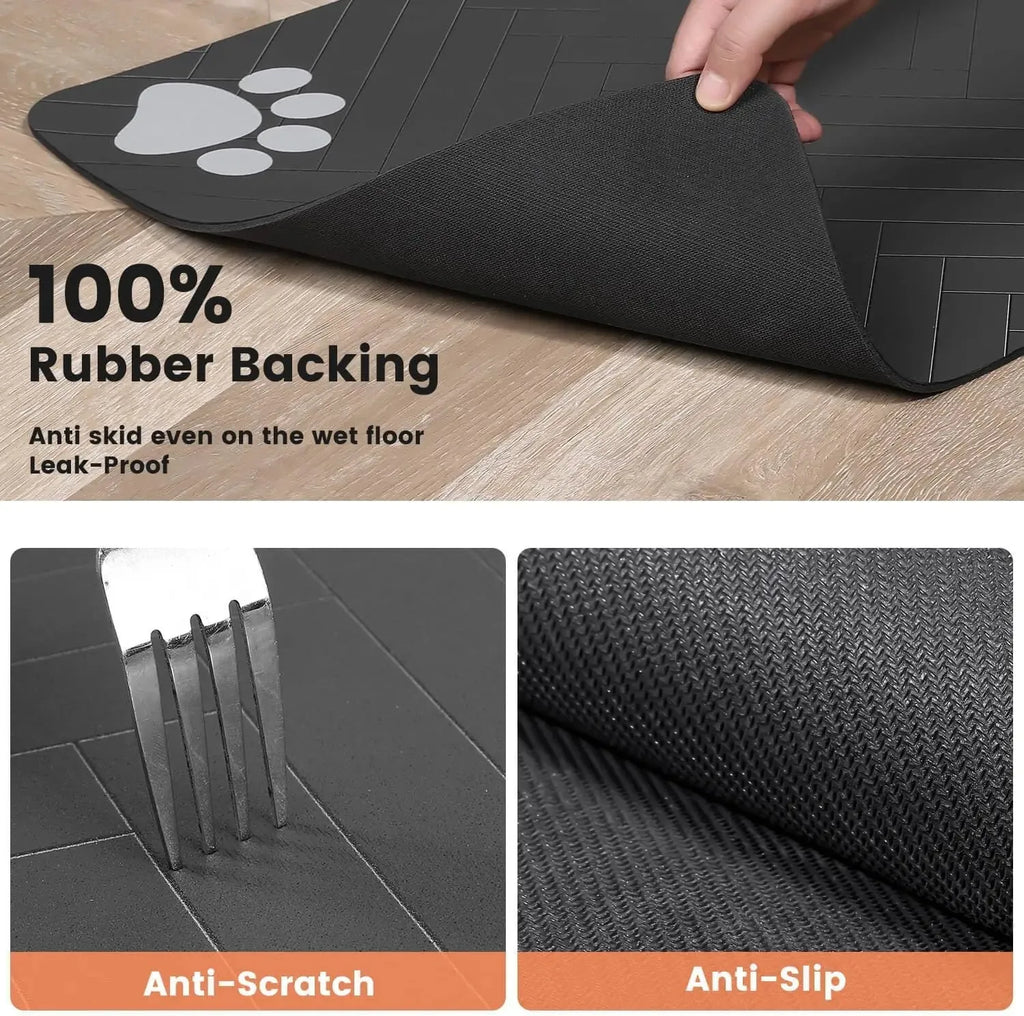 Premium Pet Feeding Mat — Absorbent, Anti-Slip & Waterproof