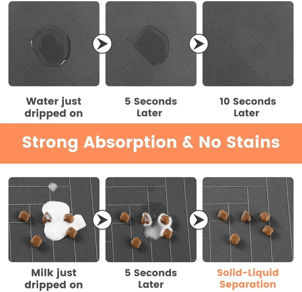 Premium Pet Feeding Mat — Absorbent, Anti-Slip & Waterproof