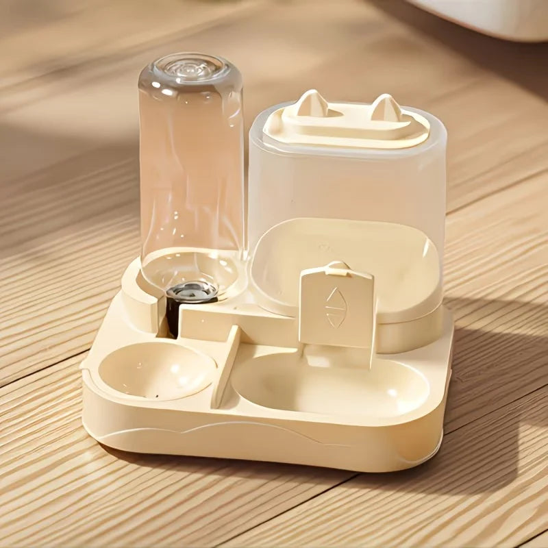 2-in-1 Pet Feeder & Water Dispenser — Dry/Wet Separation, Travel-Friendly