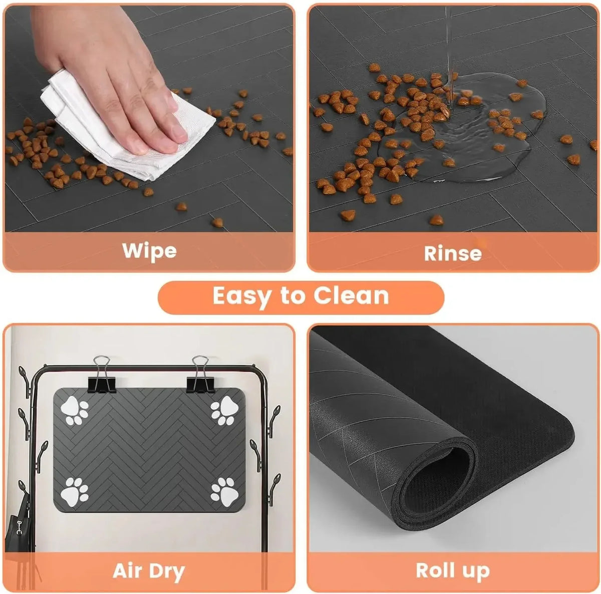 Premium Pet Feeding Mat — Absorbent, Anti-Slip & Waterproof