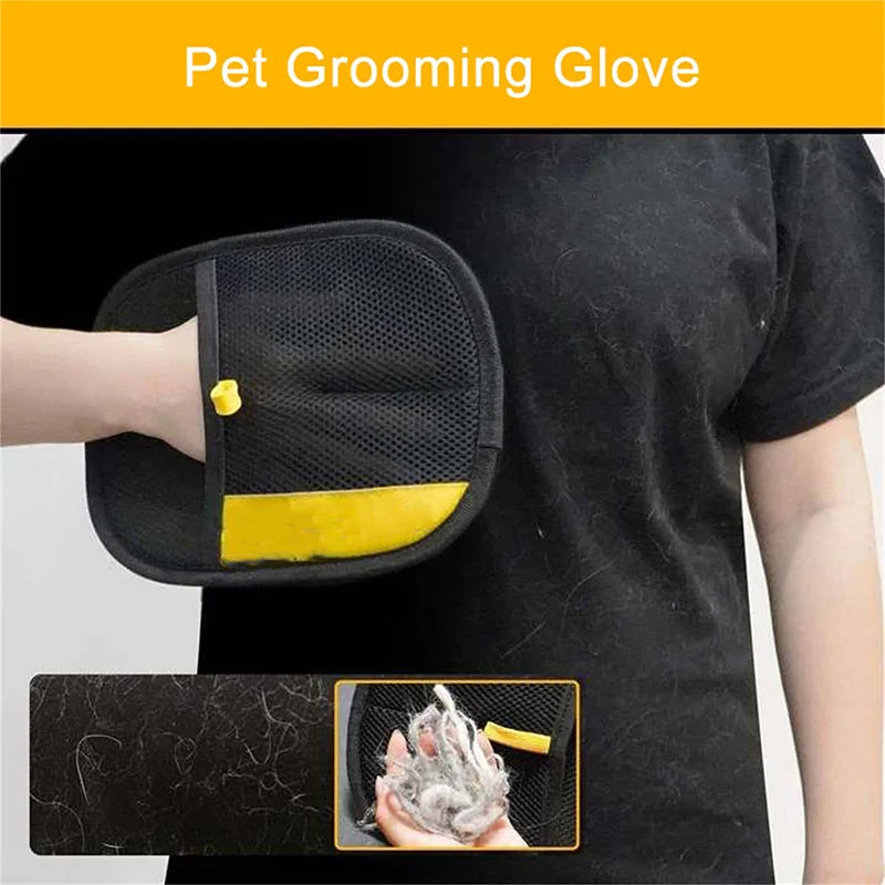 Pet Grooming & Hair Removal Glove — Double-Sided, Multi-Functional