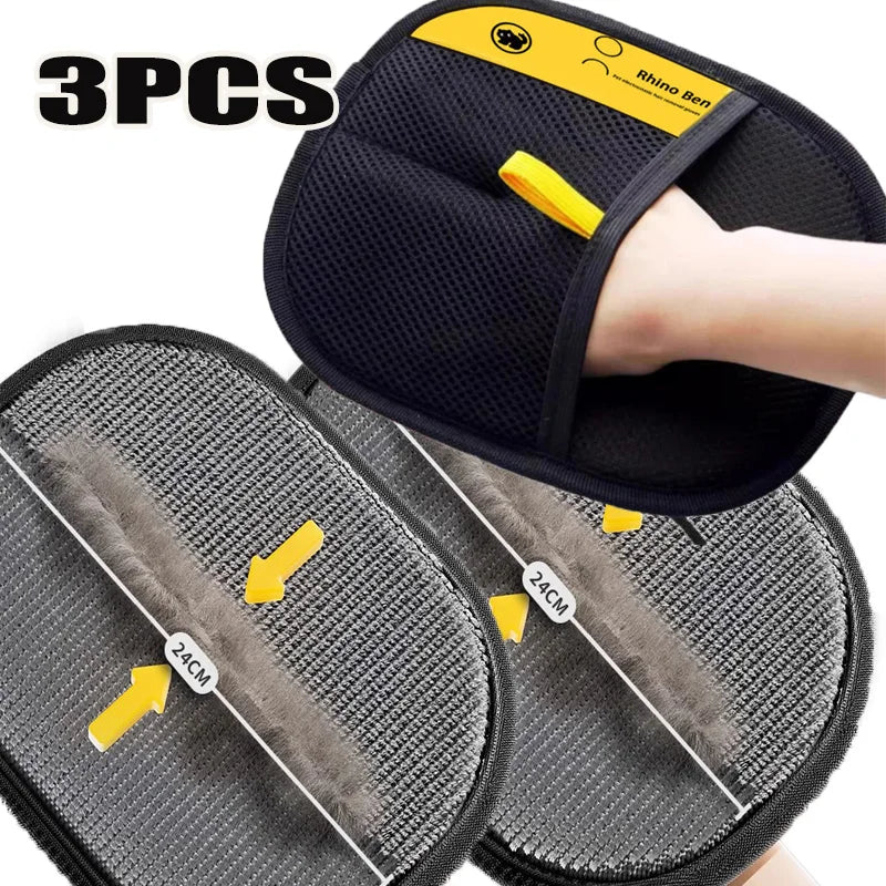 Pet Grooming & Hair Removal Glove — Double-Sided, Multi-Functional