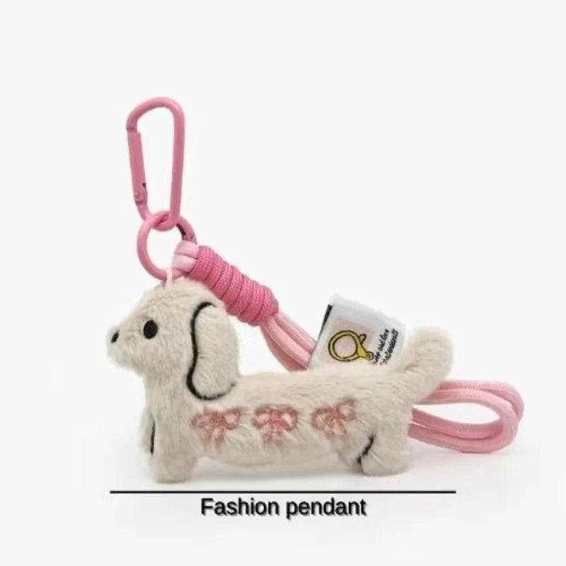Cute Dachshund Dog Charm – Keychain, Bag Pendant & Pin Accessory