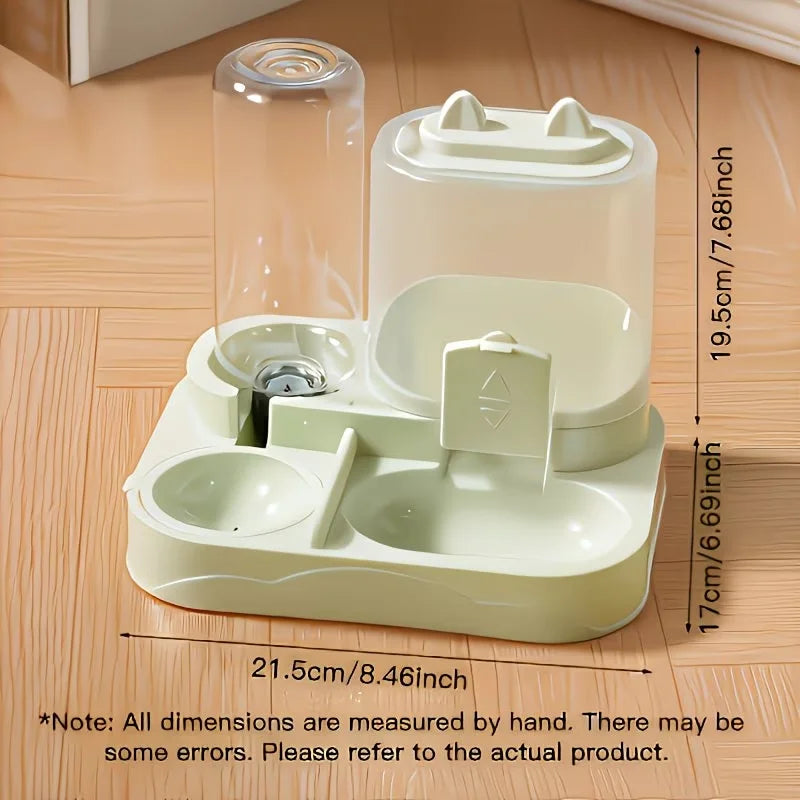 2-in-1 Pet Feeder & Water Dispenser — Dry/Wet Separation, Travel-Friendly