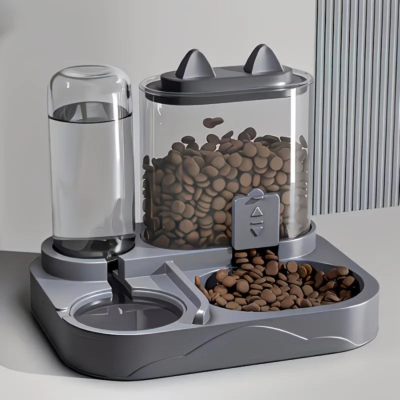 2-in-1 Pet Feeder & Water Dispenser — Dry/Wet Separation, Travel-Friendly