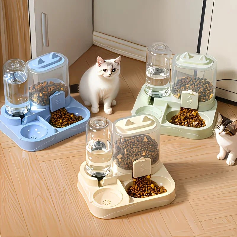 2-in-1 Pet Feeder & Water Dispenser — Dry/Wet Separation, Travel-Friendly