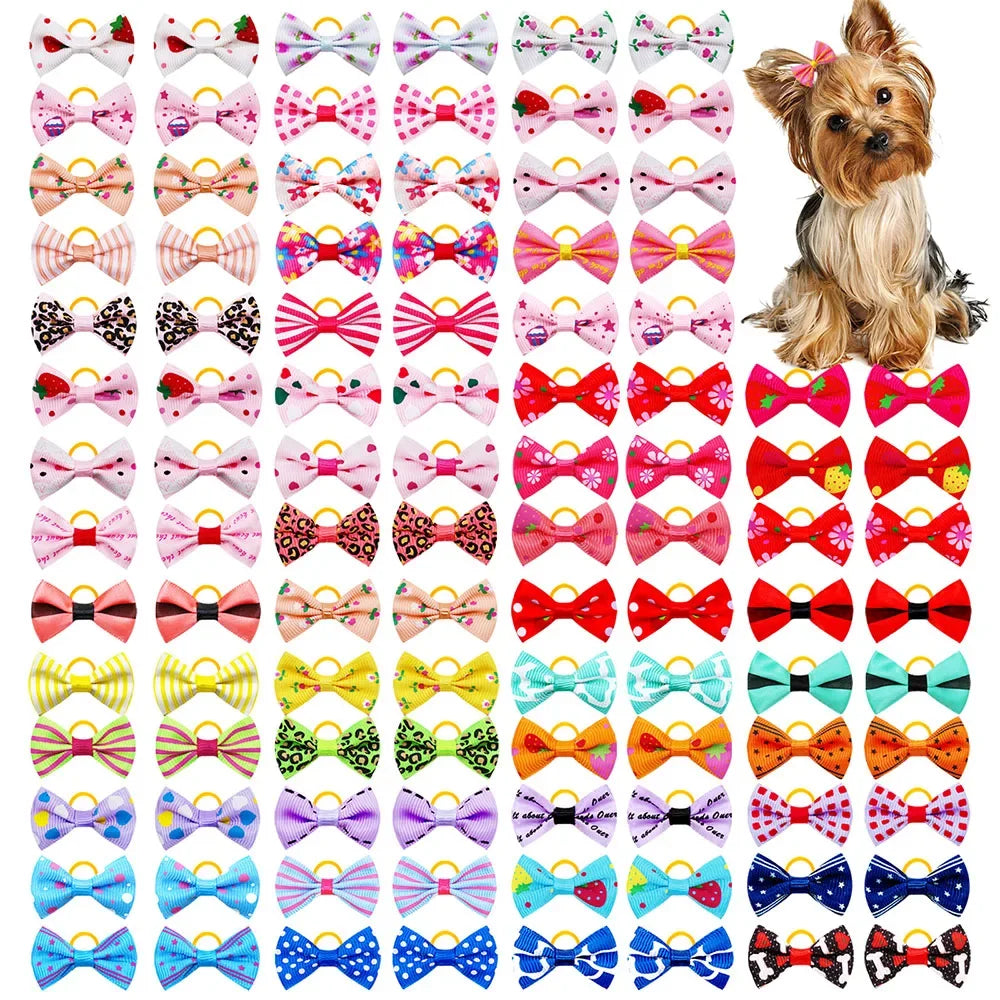 Cute Dog Hair Bows – Handmade Puppy Accessories (Set of 10/20/30)