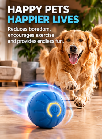 Smart Electric Bouncing Ball — Interactive Toy for Dogs & Cats