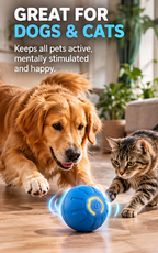 Smart Electric Bouncing Ball — Interactive Toy for Dogs & Cats