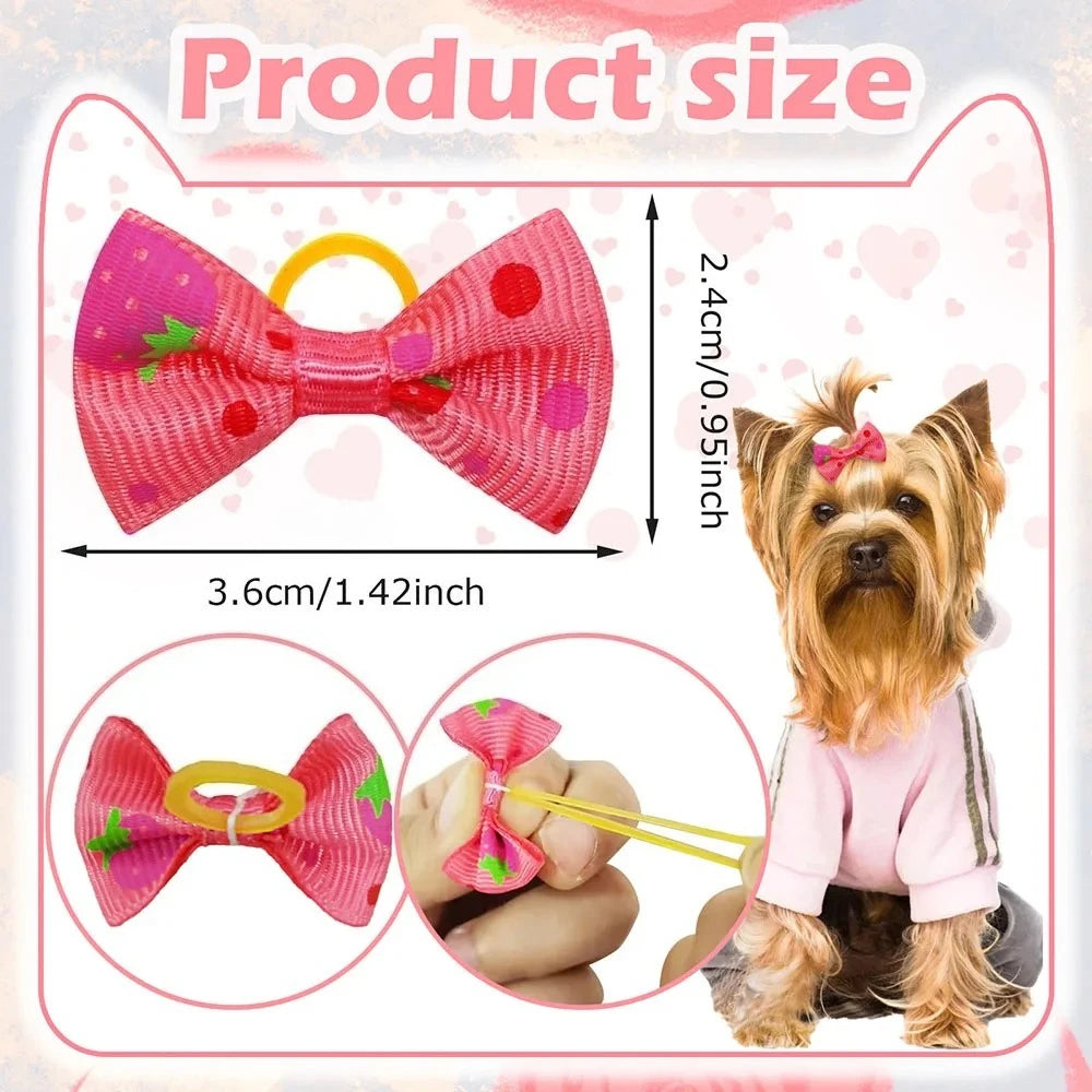 Cute Dog Hair Bows – Handmade Puppy Accessories (Set of 10/20/30)