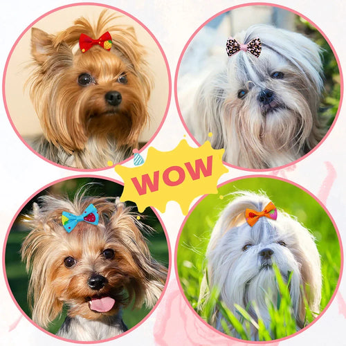 Cute Dog Hair Bows – Handmade Puppy Accessories (Set of 10/20/30)