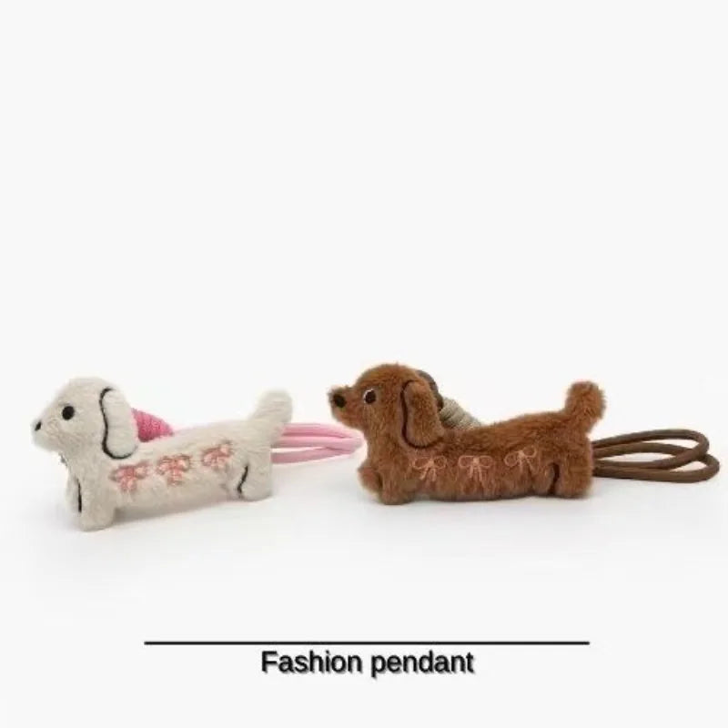 Cute Dachshund Dog Charm – Keychain, Bag Pendant & Pin Accessory