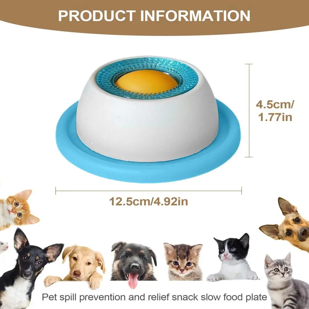 Dog Slow Feeder Puzzle Toy – Interactive Licking Bowl for Dogs & Cats