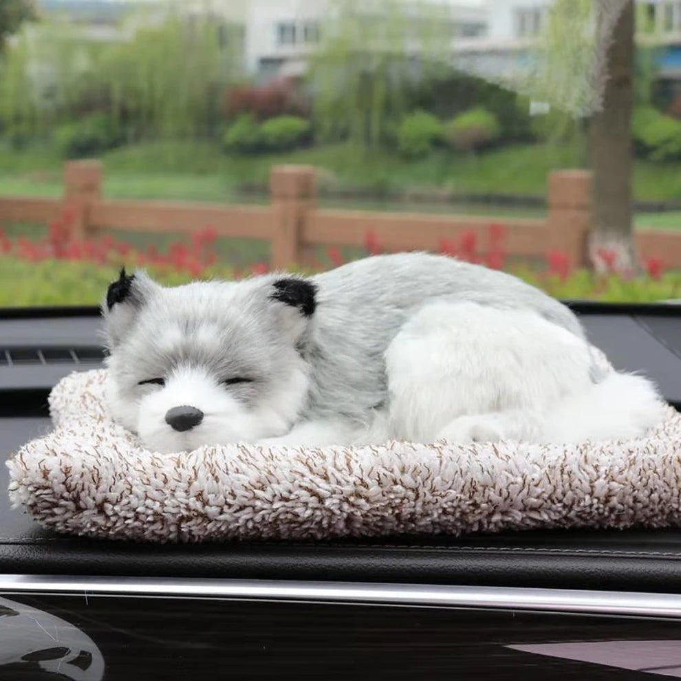 Cute Animal Car Dashboard Ornament – Plush Dog, Cat, Panda & Fox (12 Styles)
